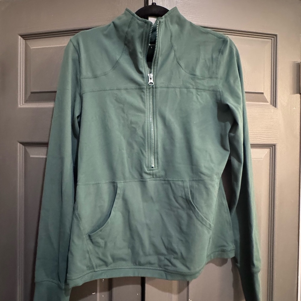 ZYIA Forest Green Half-Zip Sweatshirt